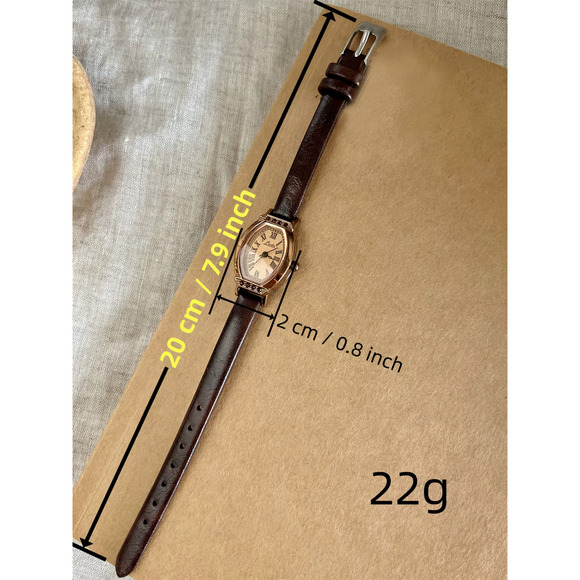Bronze Tone French Vintage Style Unique Dainty Women’s Wrist Watch main image 4
